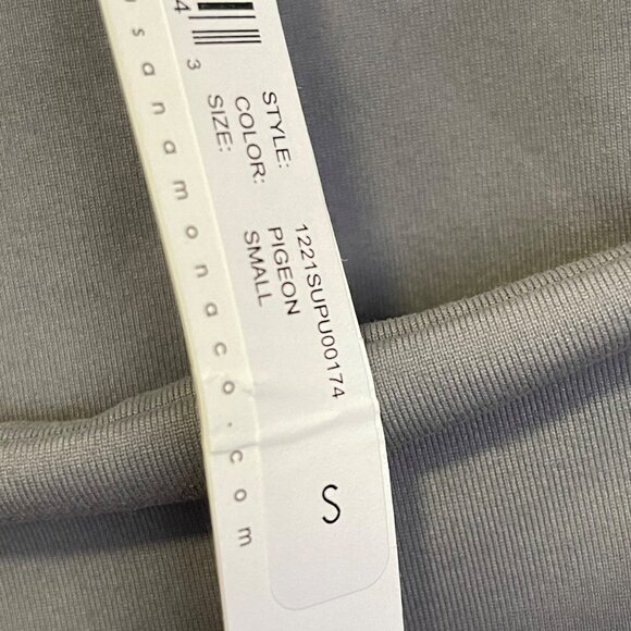 Susana Monaco Jumpsuit Gray Jersey Long Sleeve Cutout Size Small NWT - Picture 7 of 8